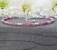 Thumbnail for Pink Tourmaline Sterling Silver Bracelet