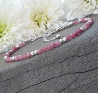 Thumbnail for Pink Tourmaline Sterling Silver Bracelet