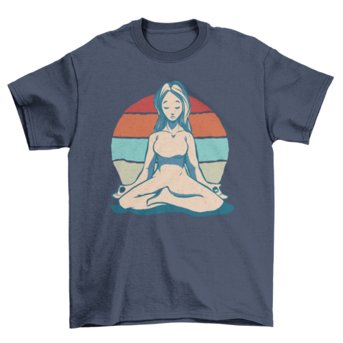 Meditation Girl Vintage T-Shirt