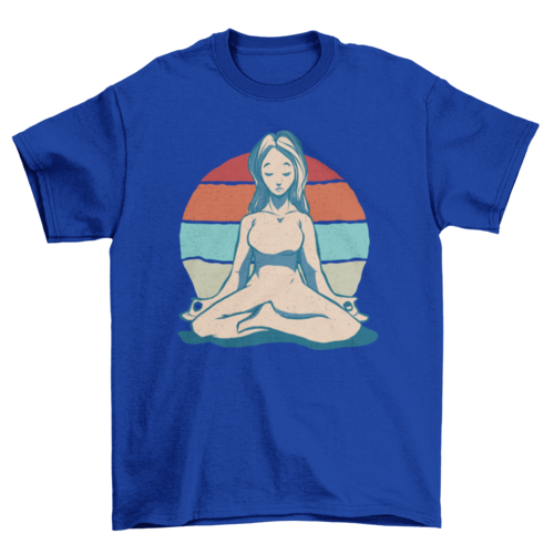 Meditation Girl Vintage T-Shirt