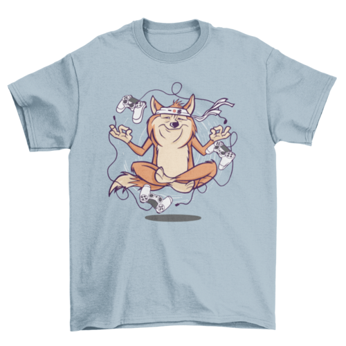 Gamer Dog Meditating T-Shirt