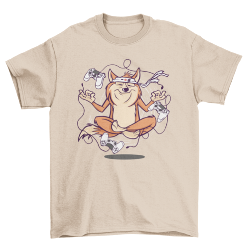 Gamer Dog Meditating T-Shirt