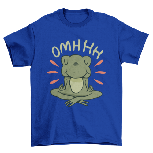 Meditation Frog Cartoon T-shirt