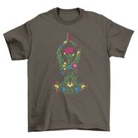 Thumbnail for Floral Woman Yoga Pose T-Shirt