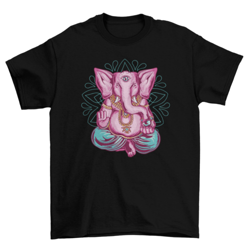 Pink Elephant Meditating T-Shirt