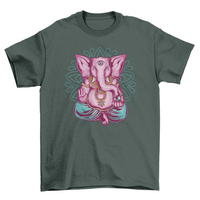 Thumbnail for Pink Elephant Meditating T-Shirt