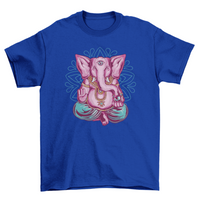 Thumbnail for Pink Elephant Meditating T-Shirt