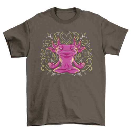 Axolotl Animal Meditation T-Shirt