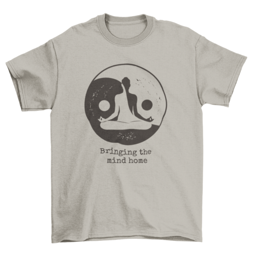 Woman Meditating in Yin Yang T-Shirt