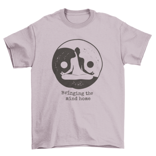 Woman Meditating in Yin Yang T-Shirt