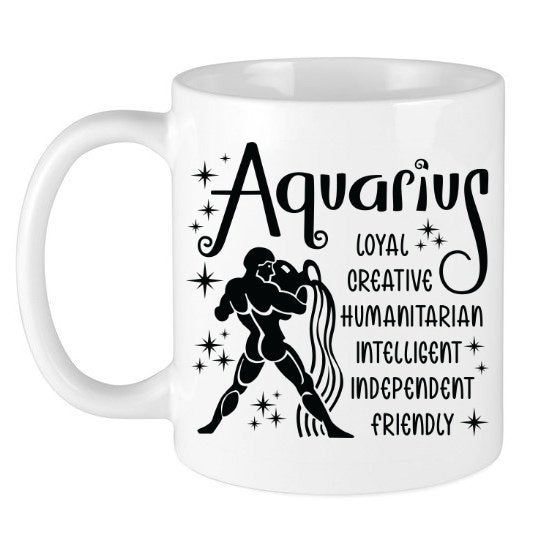 Aquarius Zodiac Sign Coffee Tea Mug