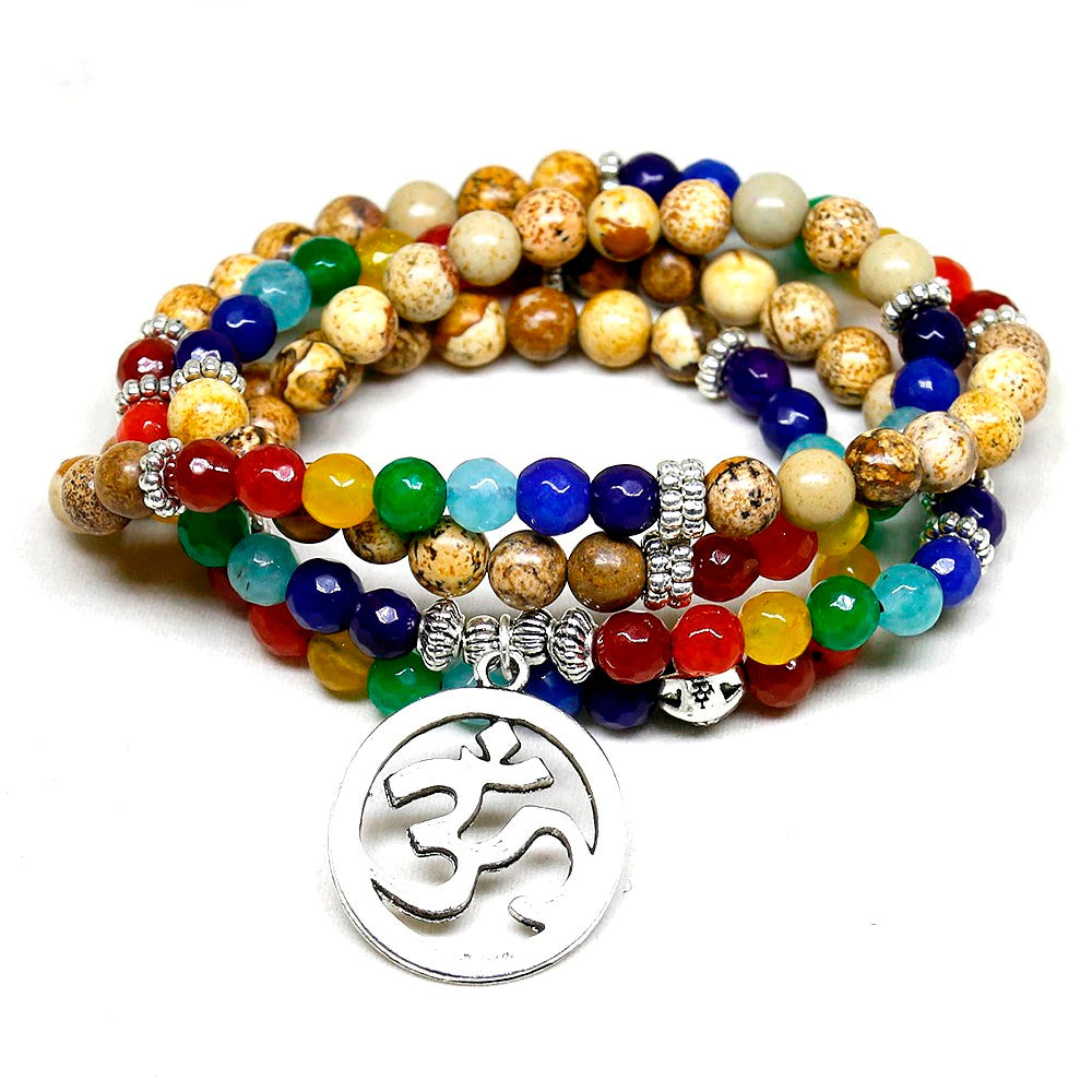 7 Chakra Healing Balance Bracelet Stone Gem Yoga