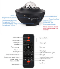 Thumbnail for Colorful Starry Sky Galaxy Projector with Bluetooth Speaker