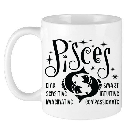 Pisces Zodiac Sign Coffee Tea Mug