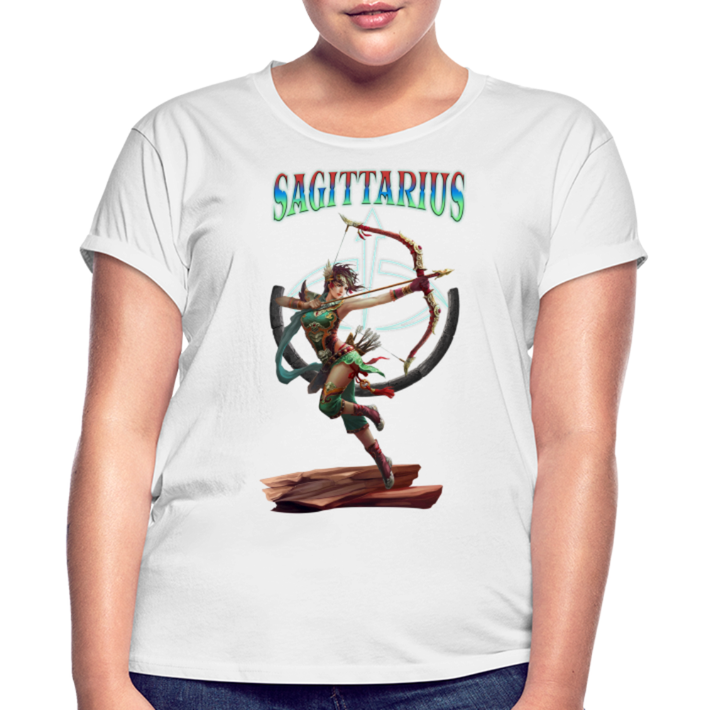 Women's Astral Sagittarius Relaxed Fit T-Shirt - white