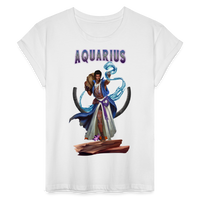 Thumbnail for Women's Astral Aquarius Relaxed Fit T-Shirt - white