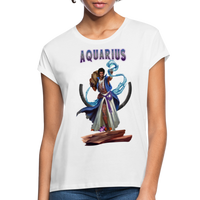 Thumbnail for Women's Astral Aquarius Relaxed Fit T-Shirt - white