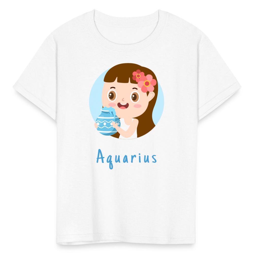 Kids' Astro Toon Aquarius T-Shirt - white