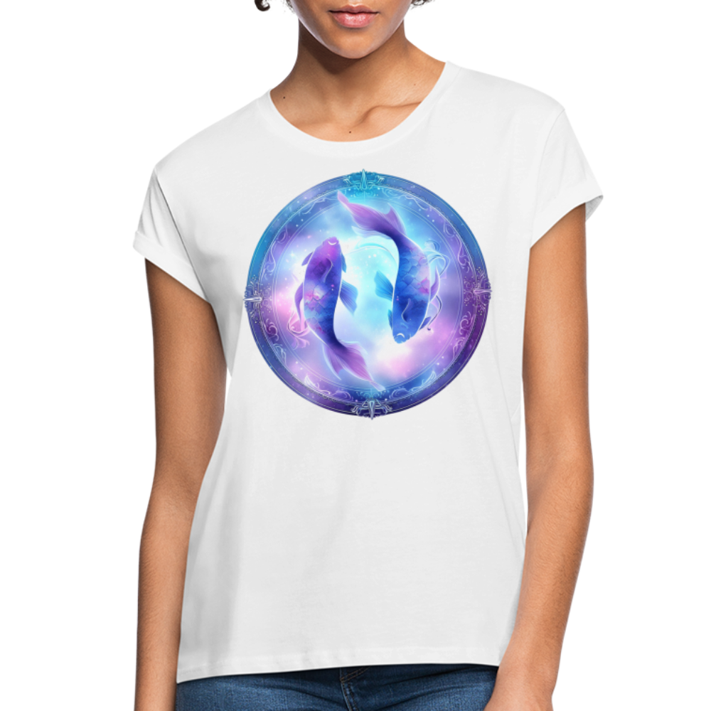 Women's Classic Pisces Relaxed Fit T-Shirt - white