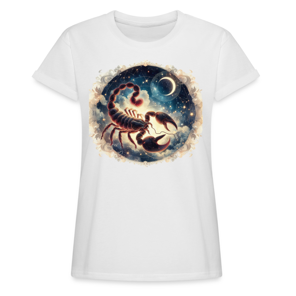 Women's Neon Scorpio Relaxed Fit T-Shirt - white