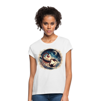 Thumbnail for Women's Neon Scorpio Relaxed Fit T-Shirt - white