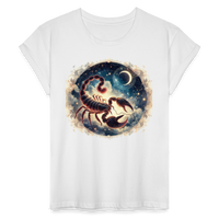 Thumbnail for Women's Mythical Scorpio Relaxed Fit T-Shirt - white