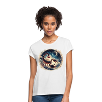 Thumbnail for Women's Mythical Scorpio Relaxed Fit T-Shirt - white