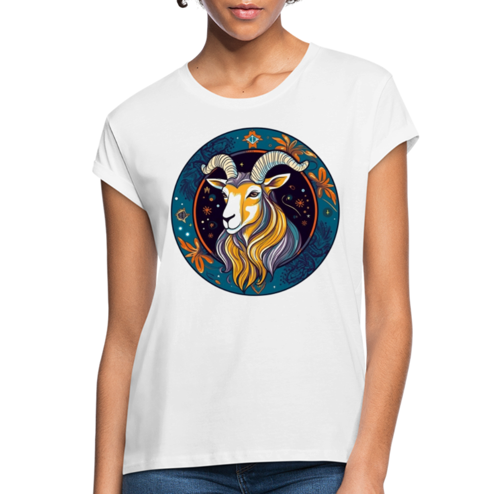 Women's Mythical Capricorn Relaxed Fit T-Shirt - white