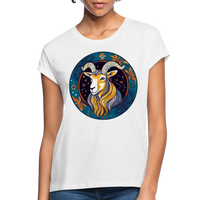 Thumbnail for Women's Mythical Capricorn Relaxed Fit T-Shirt - white