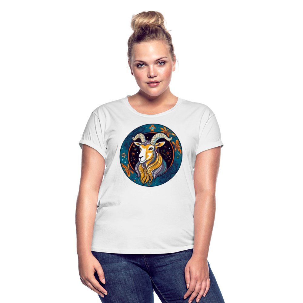 Women's Mythical Capricorn Relaxed Fit T-Shirt - white