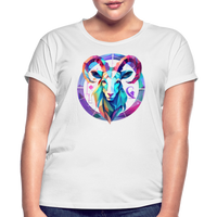 Thumbnail for Women's Mythical Aries Relaxed Fit T-Shirt - white
