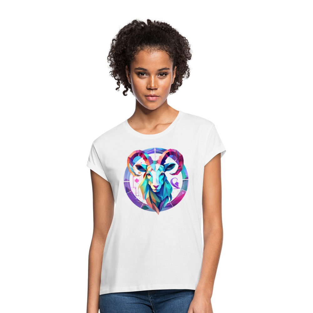 Women's Mythical Aries Relaxed Fit T-Shirt - white