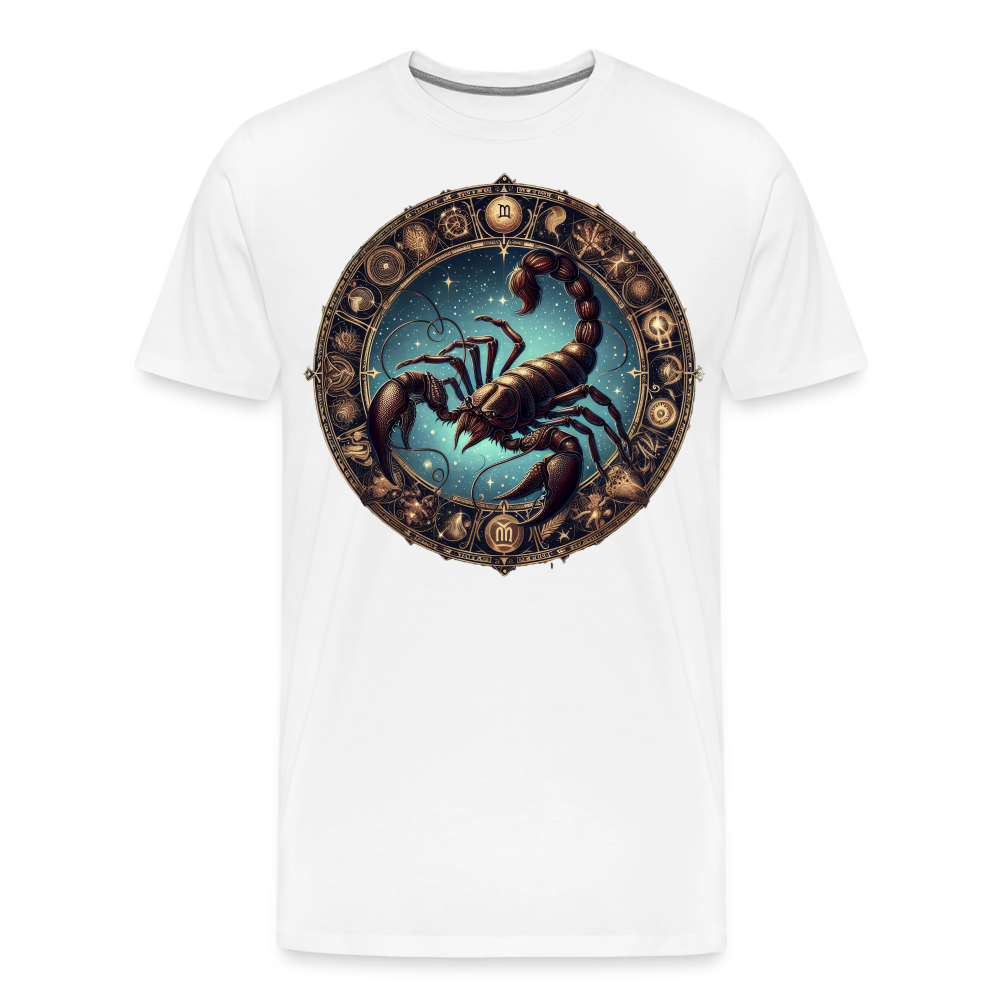 Men's Mythical Scorpio Premium T-Shirt - white