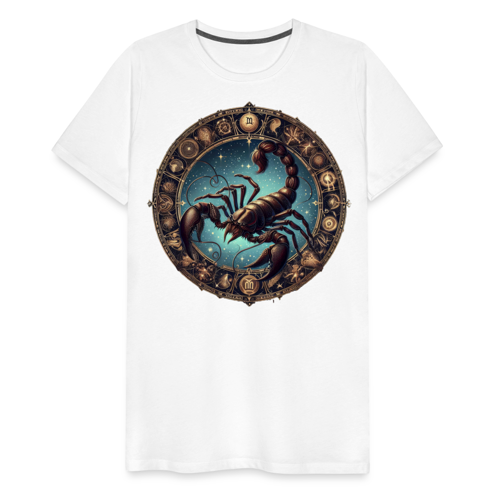 Men's Mythical Scorpio Premium T-Shirt - white