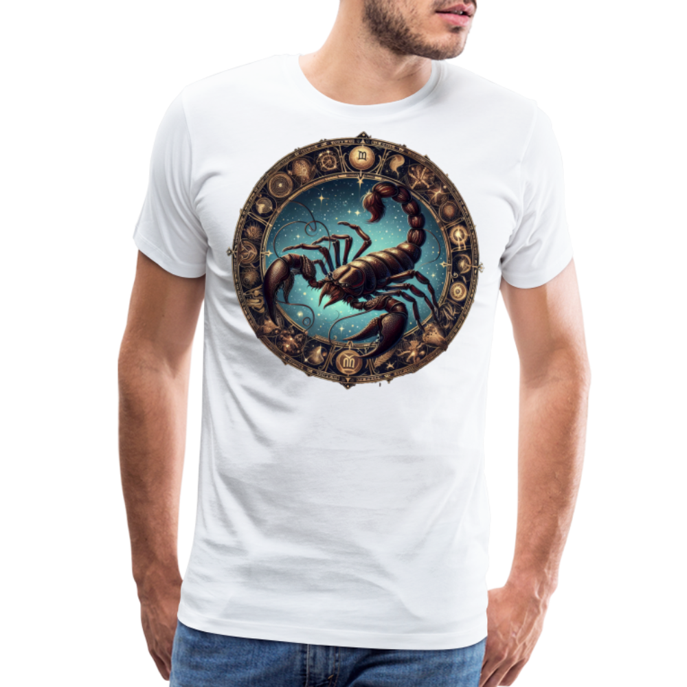 Men's Mythical Scorpio Premium T-Shirt - white