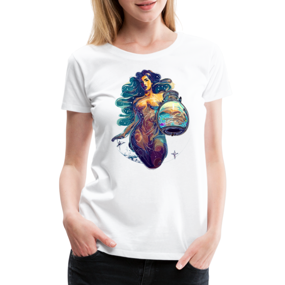 Women’s Mythical Aquarius Premium T-Shirt - white