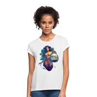 Thumbnail for Women's Mythical Aquarius Relaxed Fit T-Shirt - white