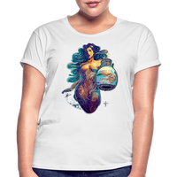 Thumbnail for Women's Mythical Aquarius Relaxed Fit T-Shirt - white