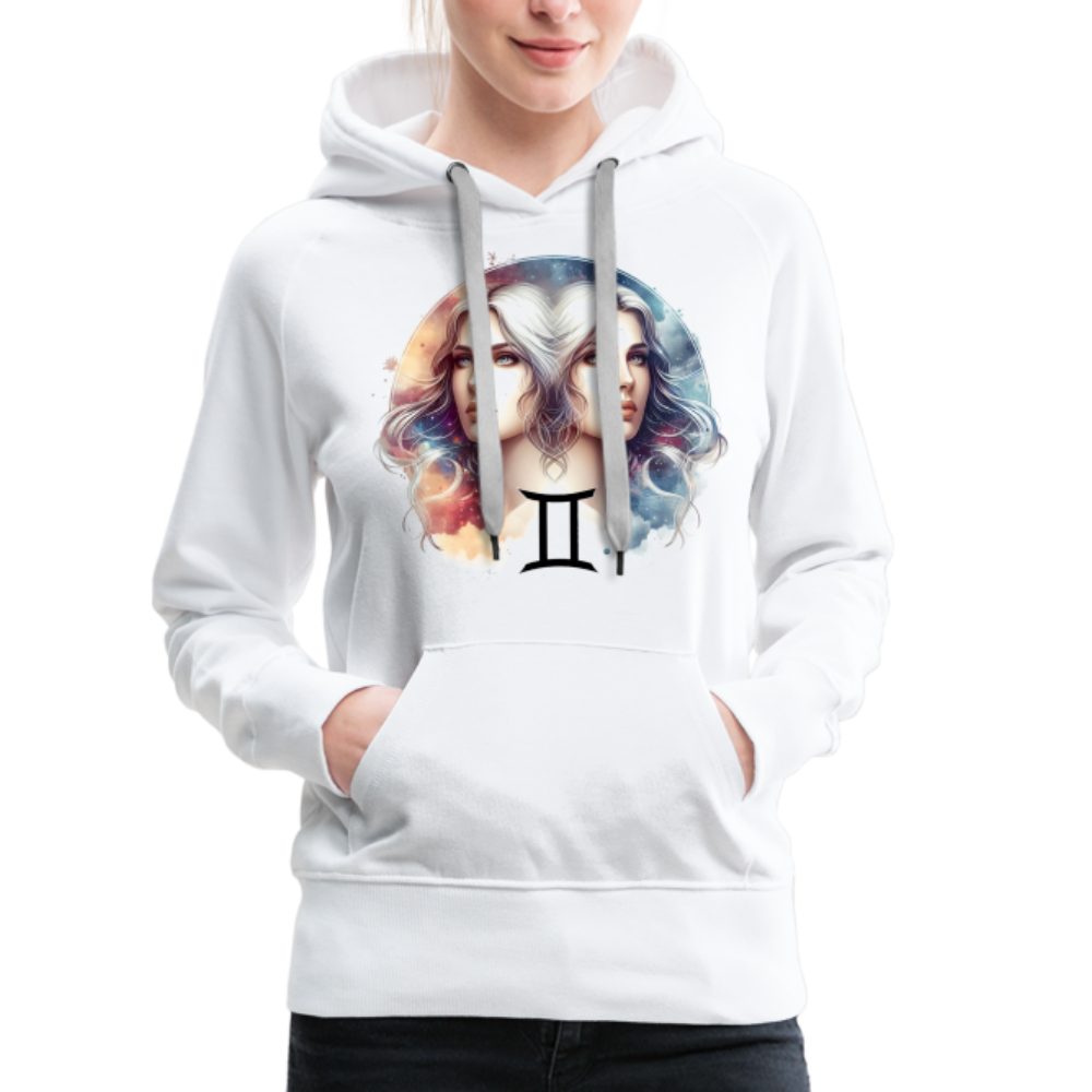 Women’s Mythical Gemini Premium Hoodie - white