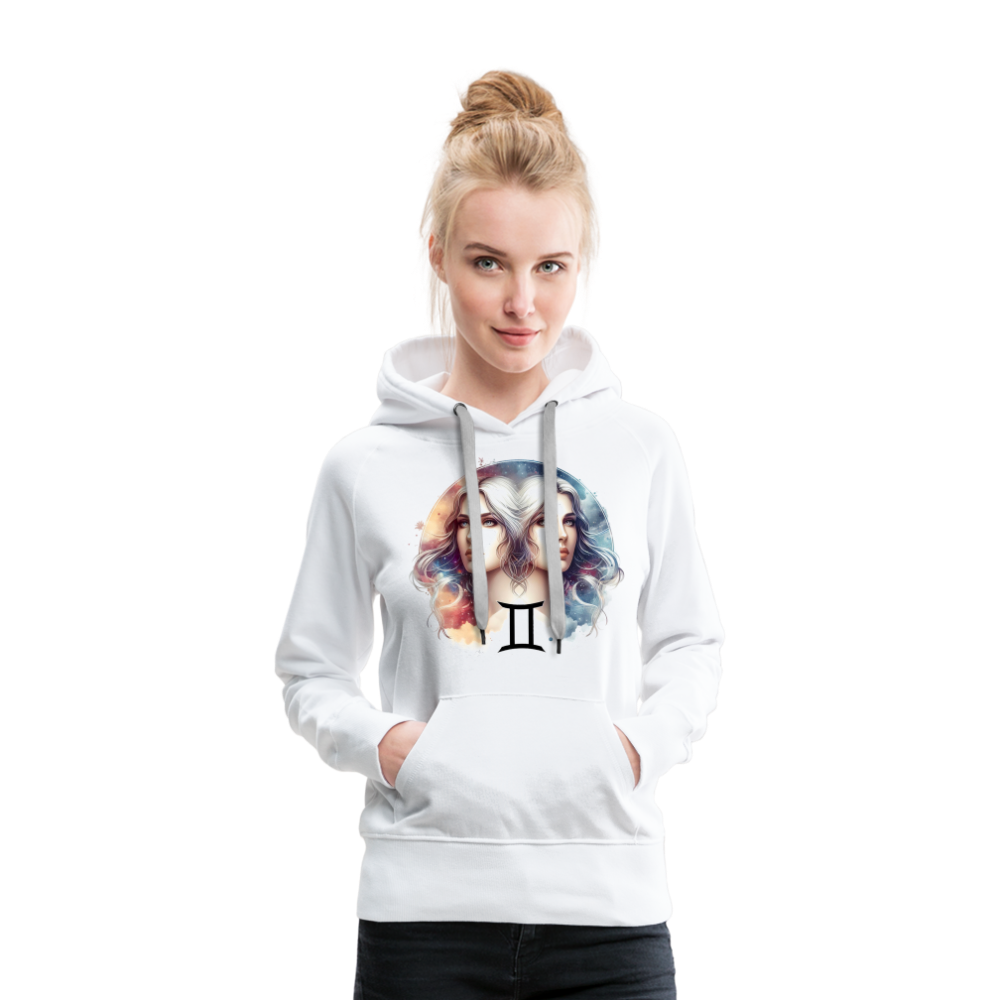 Women’s Mythical Gemini Premium Hoodie - white