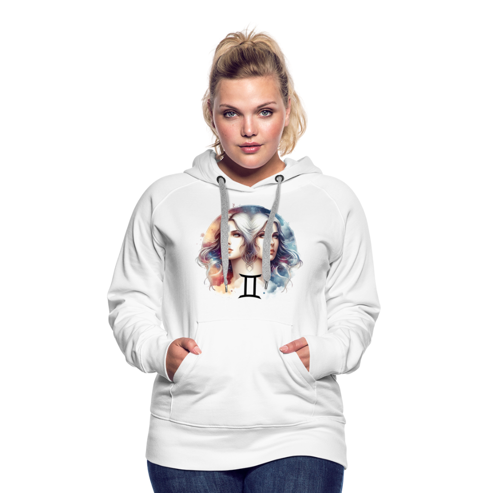 Women’s Mythical Gemini Premium Hoodie - white