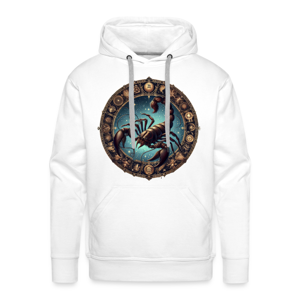 Men’s Mythical Scorpio Premium Hoodie - white