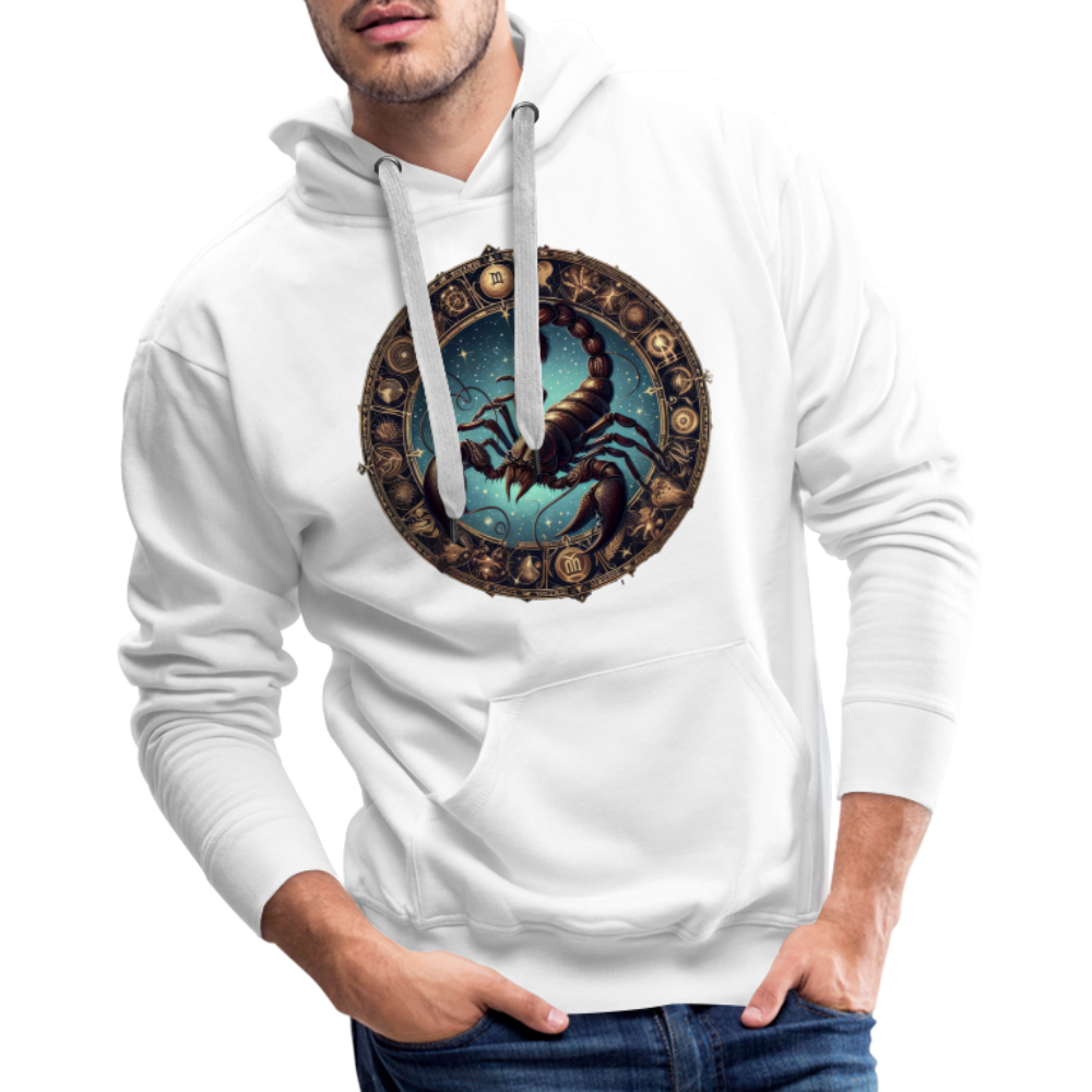 Men’s Mythical Scorpio Premium Hoodie - white