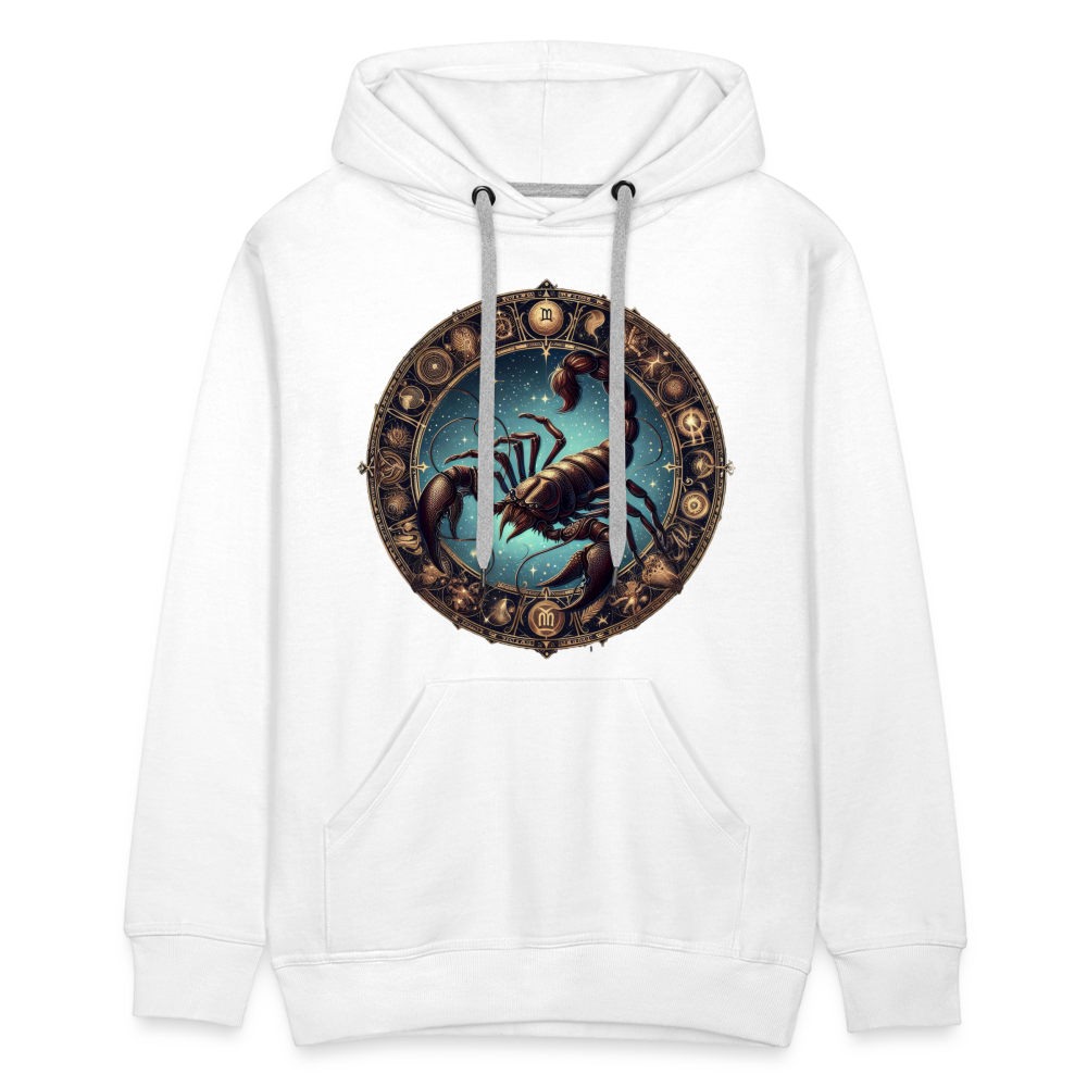 Men’s Mythical Scorpio Premium Hoodie - white