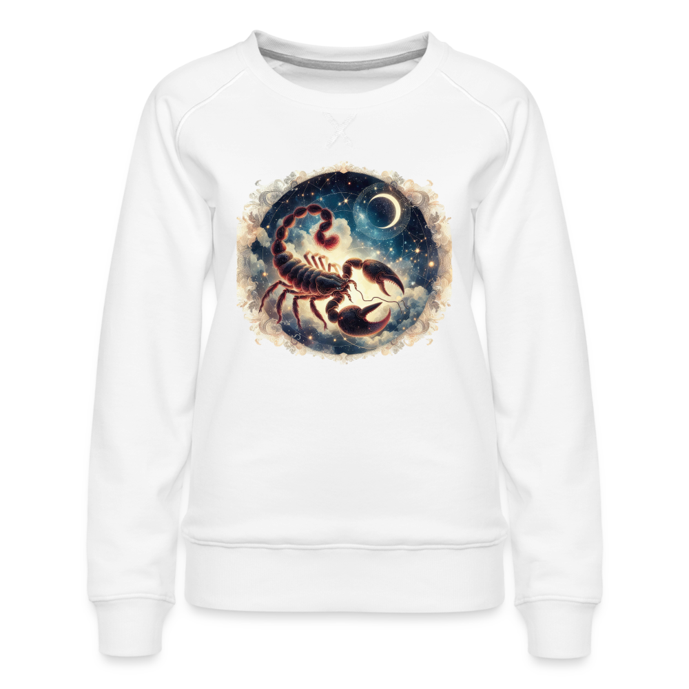 Women’s Mythical Scorpio Premium Sweatshirt - white