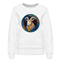 Thumbnail for Women’s Mythical Capricorn Premium Sweatshirt - white