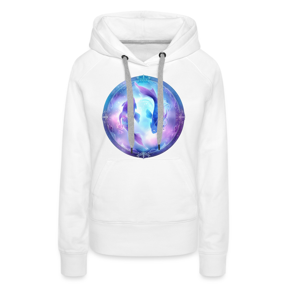 Women’s Mythical Pisces Premium Hoodie - white