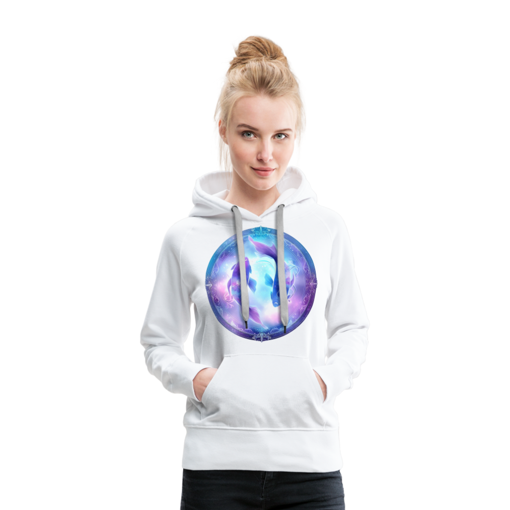 Women’s Mythical Pisces Premium Hoodie - white