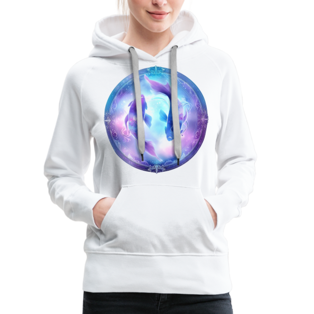 Women’s Mythical Pisces Premium Hoodie - white