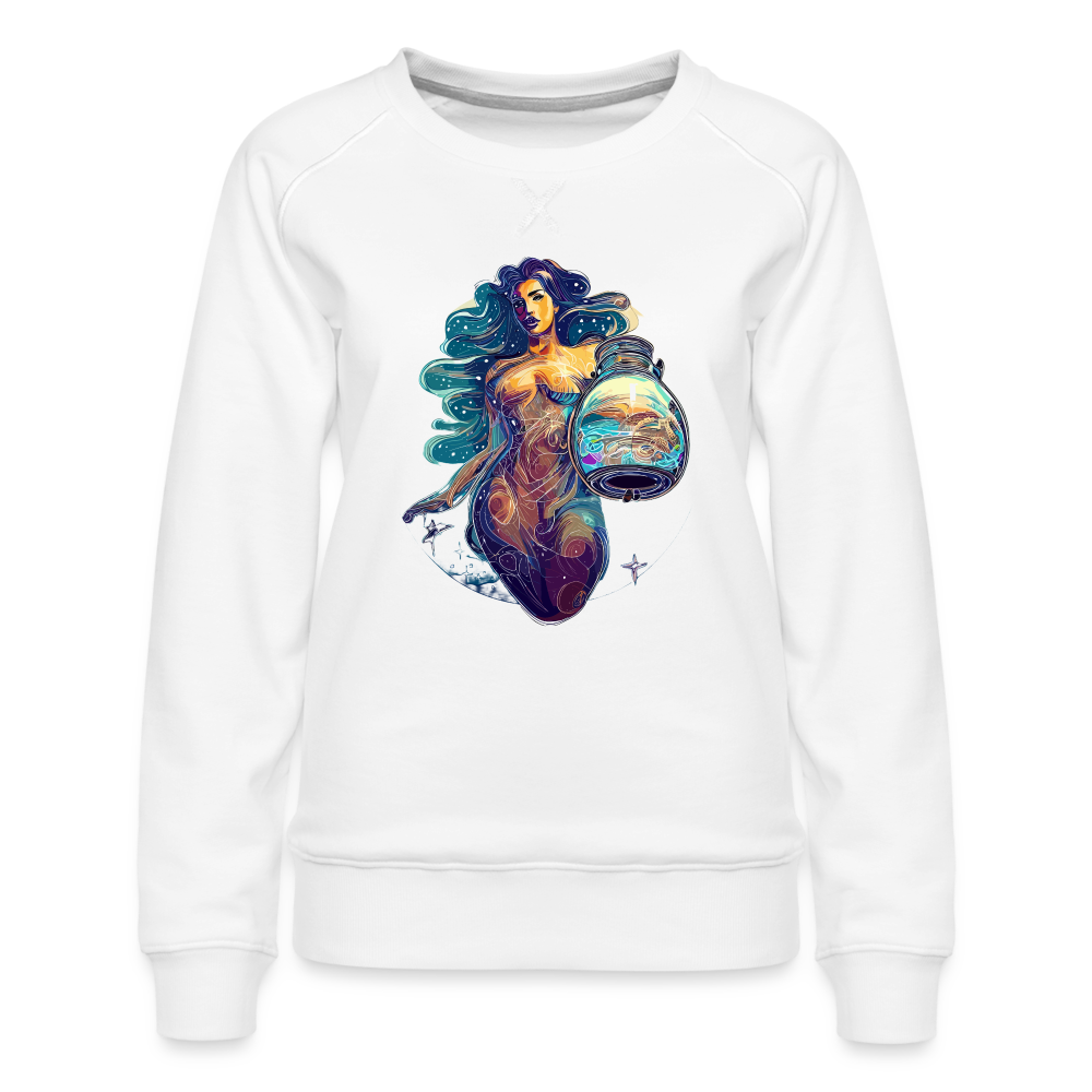 Women’s Mythical Aquarius Premium Sweatshirt - white